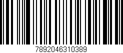 Código de barras (EAN, GTIN, SKU, ISBN): '7892046310389'