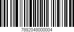 Código de barras (EAN, GTIN, SKU, ISBN): '7892048000004'