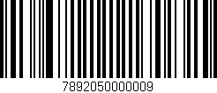 Código de barras (EAN, GTIN, SKU, ISBN): '7892050000009'