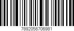Código de barras (EAN, GTIN, SKU, ISBN): '7892056706981'