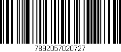 Código de barras (EAN, GTIN, SKU, ISBN): '7892057020727'