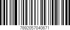 Código de barras (EAN, GTIN, SKU, ISBN): '7892057040671'