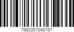 Código de barras (EAN, GTIN, SKU, ISBN): '7892057040787'