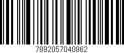 Código de barras (EAN, GTIN, SKU, ISBN): '7892057040862'