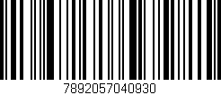 Código de barras (EAN, GTIN, SKU, ISBN): '7892057040930'