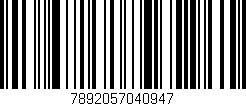 Código de barras (EAN, GTIN, SKU, ISBN): '7892057040947'