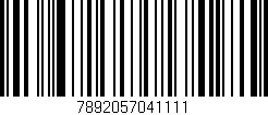 Código de barras (EAN, GTIN, SKU, ISBN): '7892057041111'