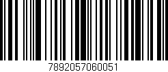 Código de barras (EAN, GTIN, SKU, ISBN): '7892057060051'