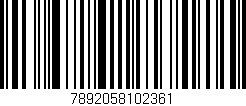 Código de barras (EAN, GTIN, SKU, ISBN): '7892058102361'