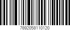 Código de barras (EAN, GTIN, SKU, ISBN): '7892058110120'
