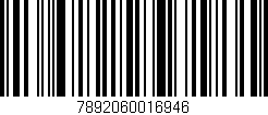 Código de barras (EAN, GTIN, SKU, ISBN): '7892060016946'