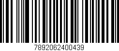 Código de barras (EAN, GTIN, SKU, ISBN): '7892062400439'