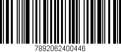 Código de barras (EAN, GTIN, SKU, ISBN): '7892062400446'