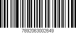 Código de barras (EAN, GTIN, SKU, ISBN): '7892063002649'