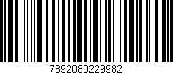 Código de barras (EAN, GTIN, SKU, ISBN): '7892080229982'