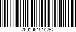 Código de barras (EAN, GTIN, SKU, ISBN): '7892081910254'