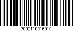 Código de barras (EAN, GTIN, SKU, ISBN): '7892110016810'