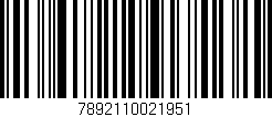 Código de barras (EAN, GTIN, SKU, ISBN): '7892110021951'