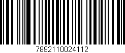 Código de barras (EAN, GTIN, SKU, ISBN): '7892110024112'