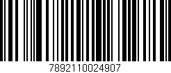 Código de barras (EAN, GTIN, SKU, ISBN): '7892110024907'