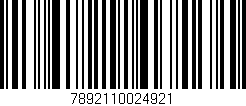 Código de barras (EAN, GTIN, SKU, ISBN): '7892110024921'