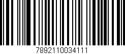 Código de barras (EAN, GTIN, SKU, ISBN): '7892110034111'
