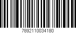 Código de barras (EAN, GTIN, SKU, ISBN): '7892110034180'