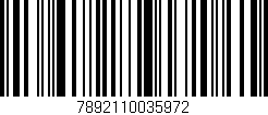 Código de barras (EAN, GTIN, SKU, ISBN): '7892110035972'