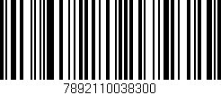 Código de barras (EAN, GTIN, SKU, ISBN): '7892110038300'