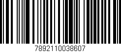 Código de barras (EAN, GTIN, SKU, ISBN): '7892110038607'