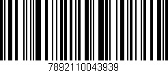 Código de barras (EAN, GTIN, SKU, ISBN): '7892110043939'