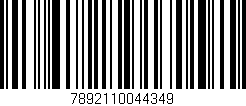 Código de barras (EAN, GTIN, SKU, ISBN): '7892110044349'
