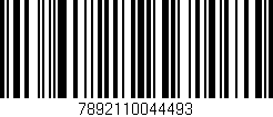 Código de barras (EAN, GTIN, SKU, ISBN): '7892110044493'