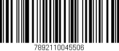 Código de barras (EAN, GTIN, SKU, ISBN): '7892110045506'