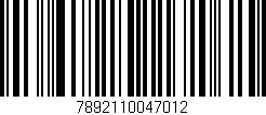 Código de barras (EAN, GTIN, SKU, ISBN): '7892110047012'