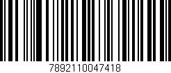 Código de barras (EAN, GTIN, SKU, ISBN): '7892110047418'