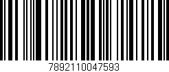 Código de barras (EAN, GTIN, SKU, ISBN): '7892110047593'