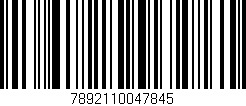 Código de barras (EAN, GTIN, SKU, ISBN): '7892110047845'