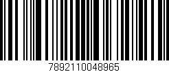 Código de barras (EAN, GTIN, SKU, ISBN): '7892110048965'