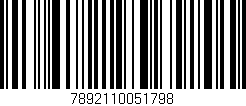 Código de barras (EAN, GTIN, SKU, ISBN): '7892110051798'