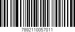 Código de barras (EAN, GTIN, SKU, ISBN): '7892110057011'