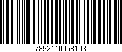 Código de barras (EAN, GTIN, SKU, ISBN): '7892110058193'