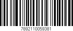 Código de barras (EAN, GTIN, SKU, ISBN): '7892110059381'