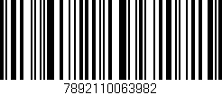Código de barras (EAN, GTIN, SKU, ISBN): '7892110063982'