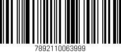 Código de barras (EAN, GTIN, SKU, ISBN): '7892110063999'