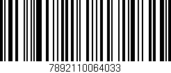 Código de barras (EAN, GTIN, SKU, ISBN): '7892110064033'