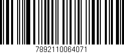 Código de barras (EAN, GTIN, SKU, ISBN): '7892110064071'