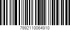 Código de barras (EAN, GTIN, SKU, ISBN): '7892110064910'