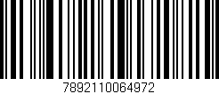 Código de barras (EAN, GTIN, SKU, ISBN): '7892110064972'