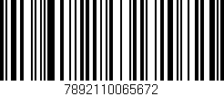 Código de barras (EAN, GTIN, SKU, ISBN): '7892110065672'